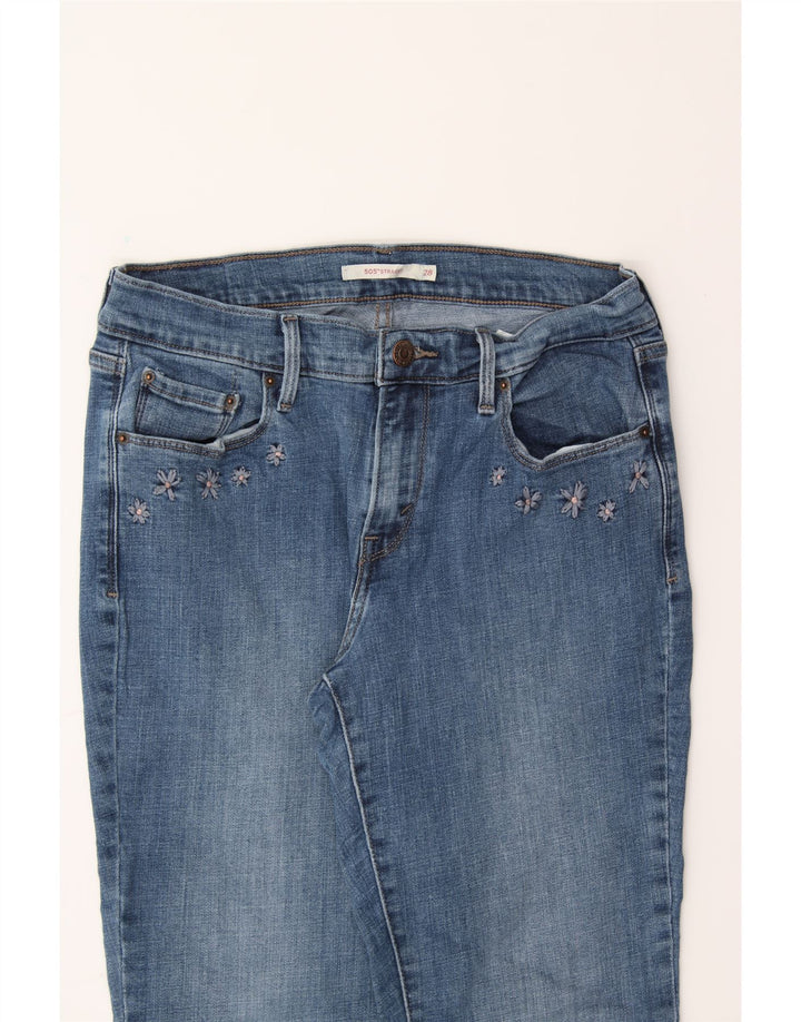 LEVI'S Womens 505 Straight Jeans W28 L30  Blue Floral Vintage Levi's and Second-Hand Levi's from Messina Hembry 