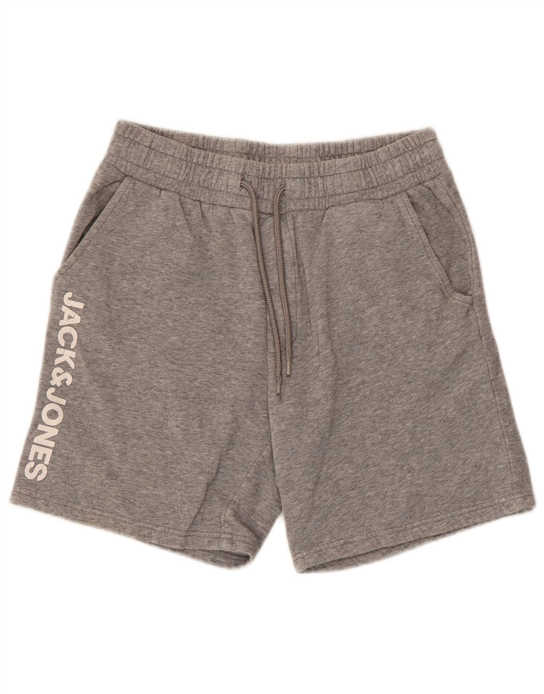 Jack & Jones Herren-Sportshorts mit Grafik, Größe S, grau gefleckte Baumwolle