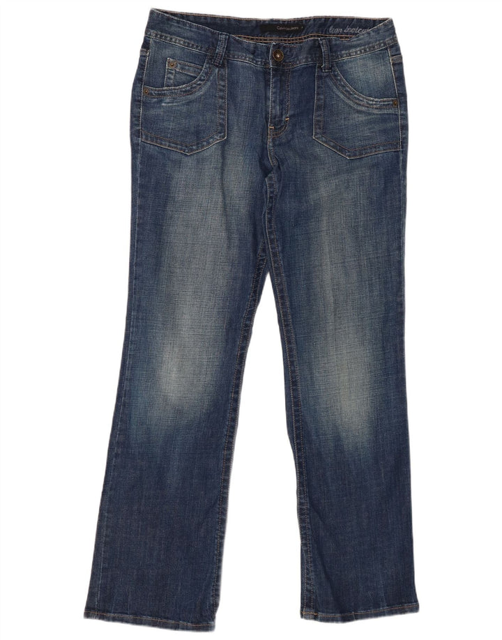 CALVIN KLEIN Damen Bootcut Jeans US 14 XL W34 L31 Blaue Baumwolle