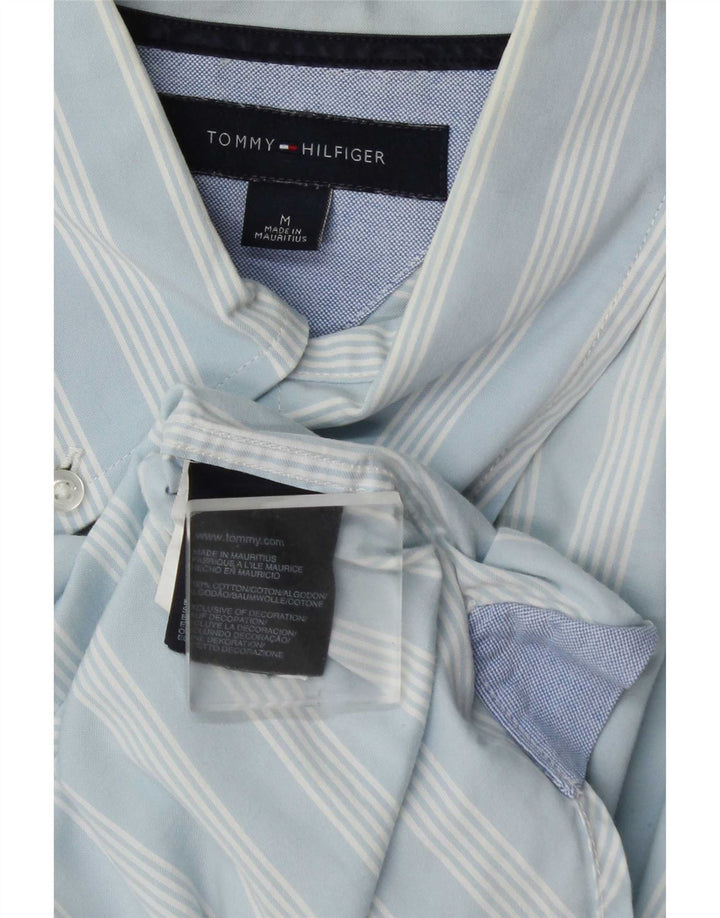 Tommy Hilfiger Herrenhemd mittelblau gestreift aus Baumwolle