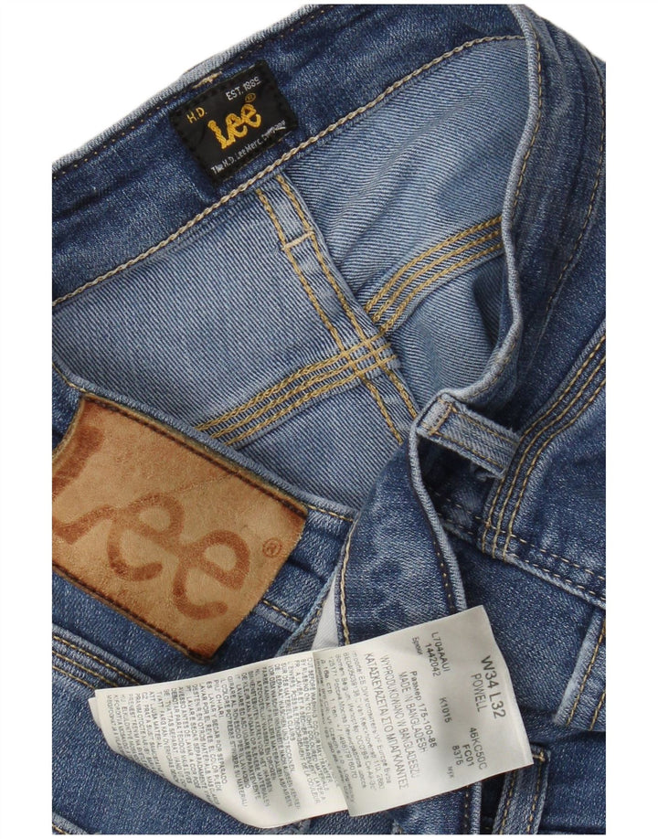 Lee Herren Powell Slim Jeans W34 L32 Blaue Baumwolle