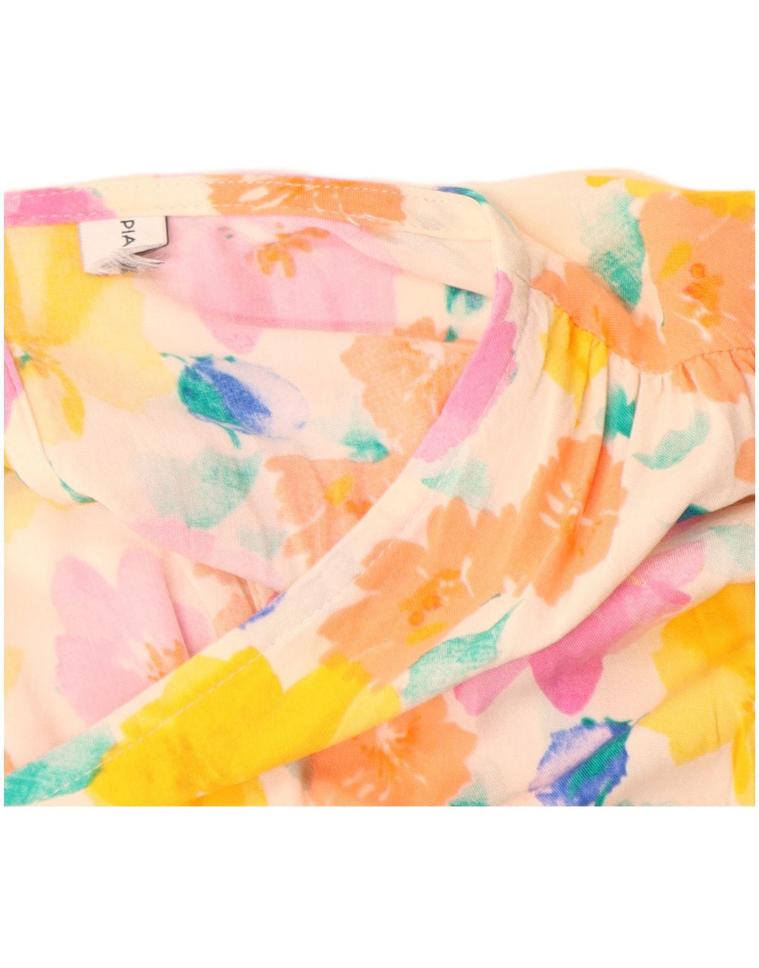 VINTAGE Damen A-Linien-Kleid UK 8 Kleines mehrfarbiges Blumenmuster