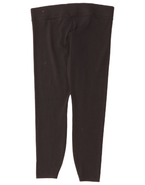 Nike Damen Leggings UK 14 Large Schwarz Baumwolle