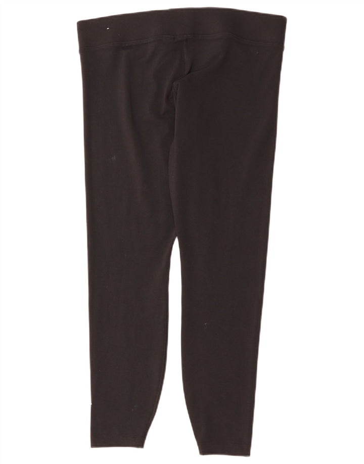 Nike Damen Leggings UK 14 Large Schwarz Baumwolle