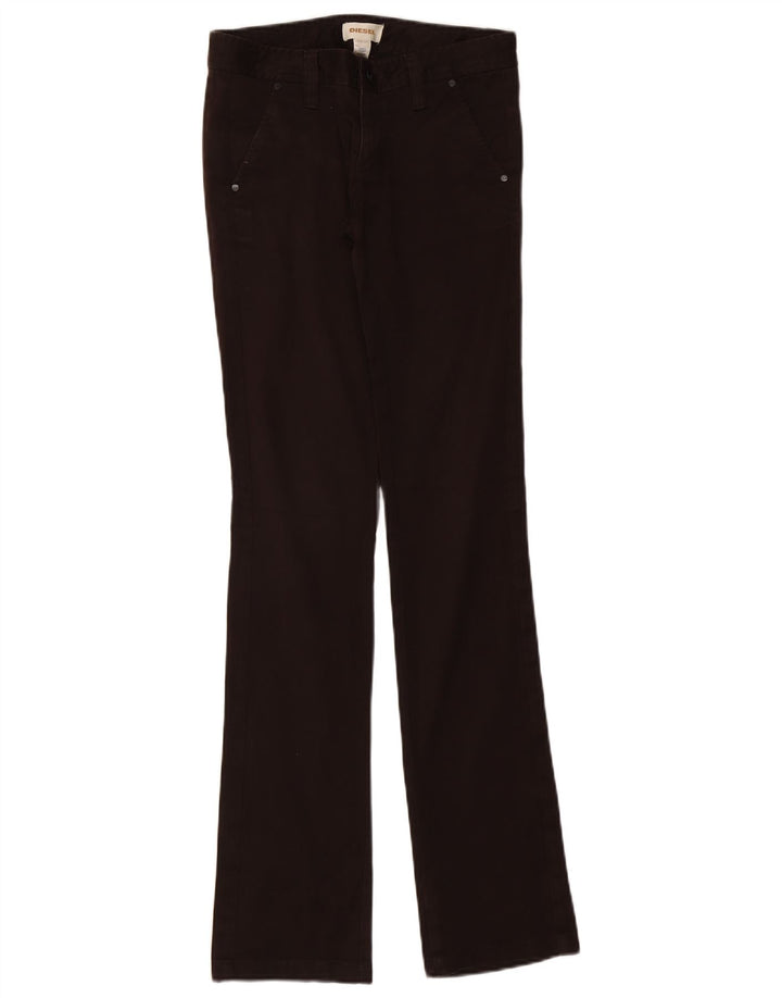 Diesel Damen Bootcut Jeans W27 L34 Schwarze Baumwolle