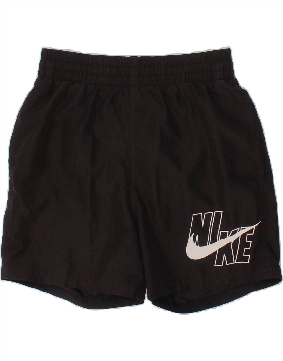 NIKE Boys Graphic Sport Shorts 10-11 Years Medium Black Polyester Vintage Nike and Second-Hand Nike from Messina Hembry 
