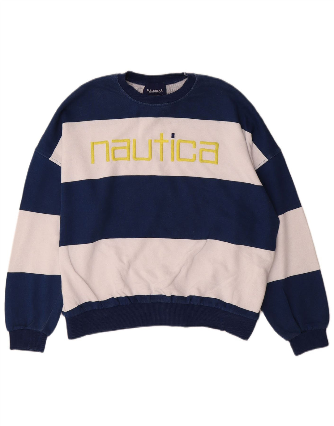 NAUTICA Damen-Sweatshirt in Übergröße, Gr. 10, Größe S, Marineblau gestreift