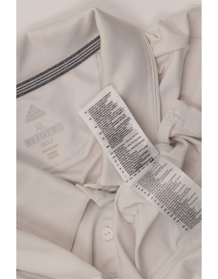 Adidas Damen Poloshirt UK 18 XL Weiß Polyester
