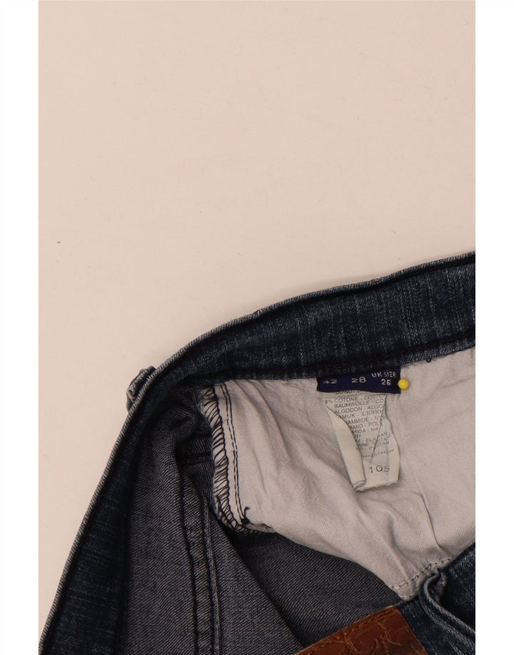 Trussardi Damen Slim Jeans W26 L27 Marineblaue Baumwolle