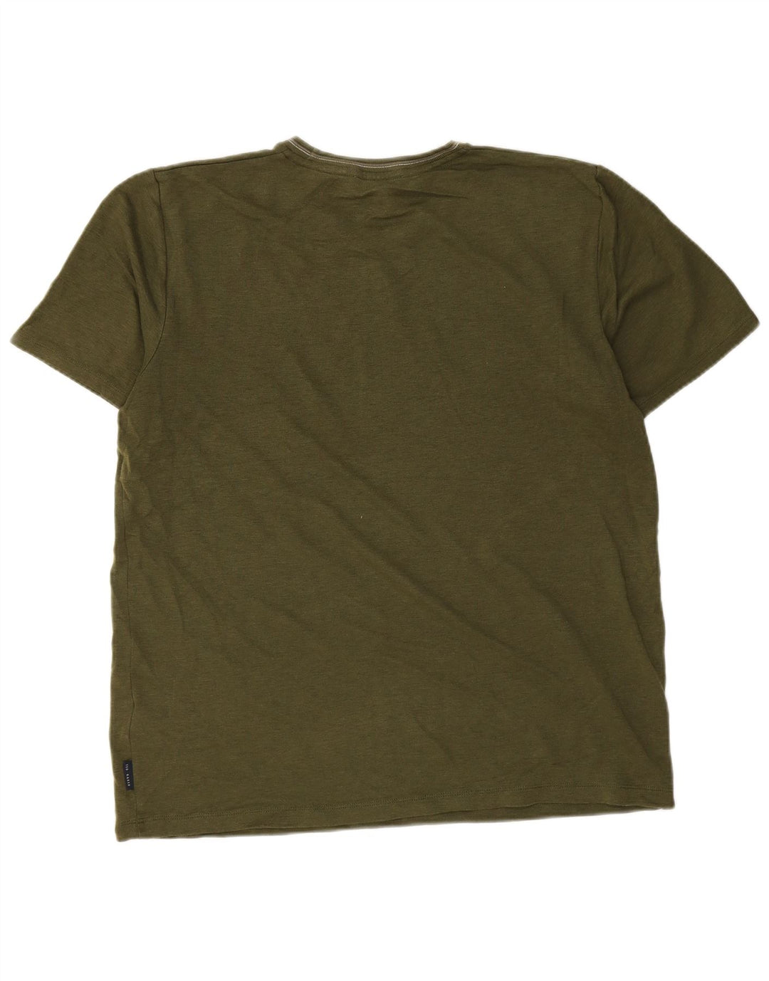 Ted Baker Herren T-Shirt Top Größe 4 Large Khaki Baumwolle