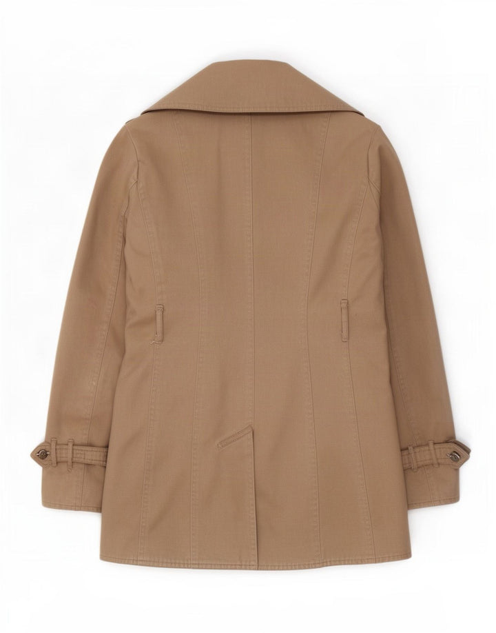 Massimo Dutti Damen Trenchcoat UK 14 Mittelbeige Baumwolle