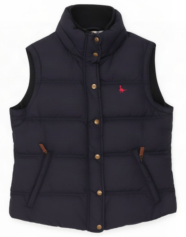 Jack Wills wattierte Weste für Damen, UK 12, mittleres Marineblau