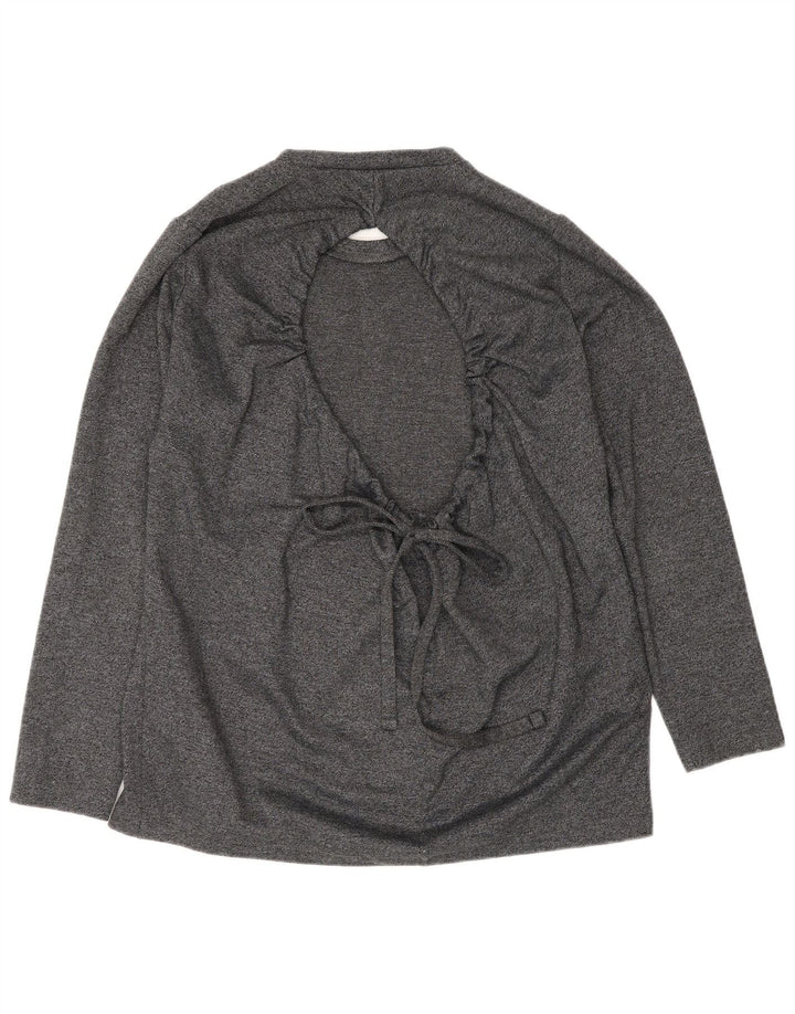 Langärmliges, übergroßes Blusenoberteil für Damen von Zara, Gr. 10, Größe S, Grau