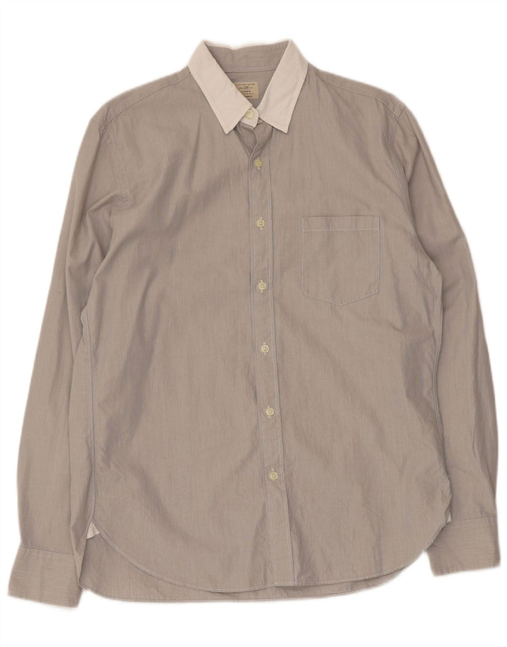 J. Crew Herrenhemd mittelgraue Baumwolle