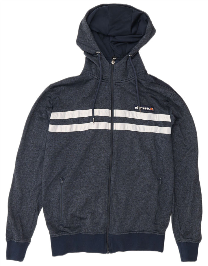 Ellesse Herren-Kapuzenpullover mit Reißverschluss, klein, Marineblau, Farbblock