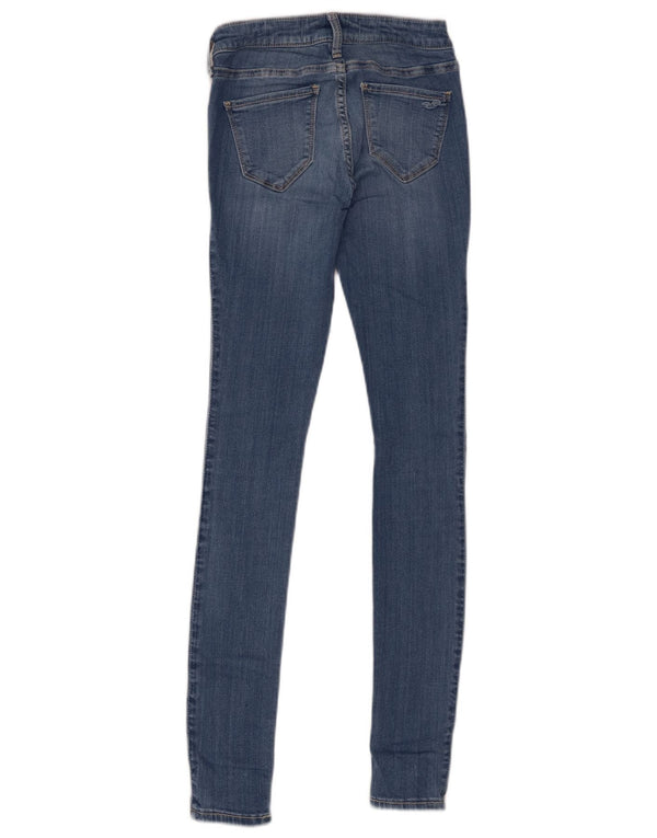 Hollister Damen Legging Low Waist Skinny Jeans US 0 XS W24 L30 Blaue Baumwolle