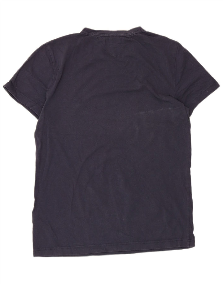 Tommy Hilfiger Herren-T-Shirt-Oberteil aus Baumwolle in mittlerem Marineblau