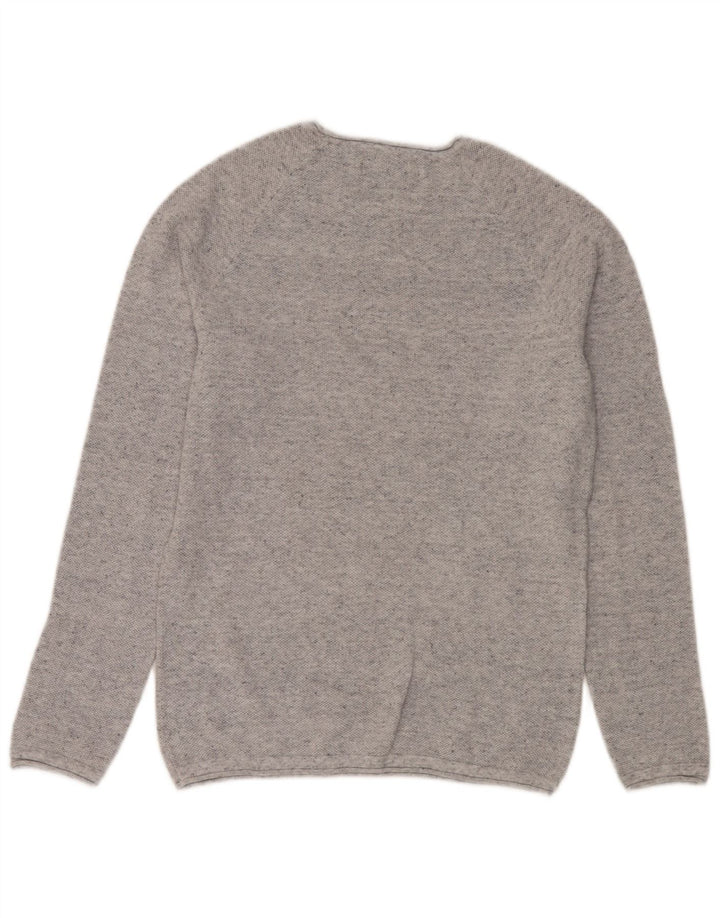 Jack & Jones Herren-Pullover mit Rundhalsausschnitt, klein, grau meliert