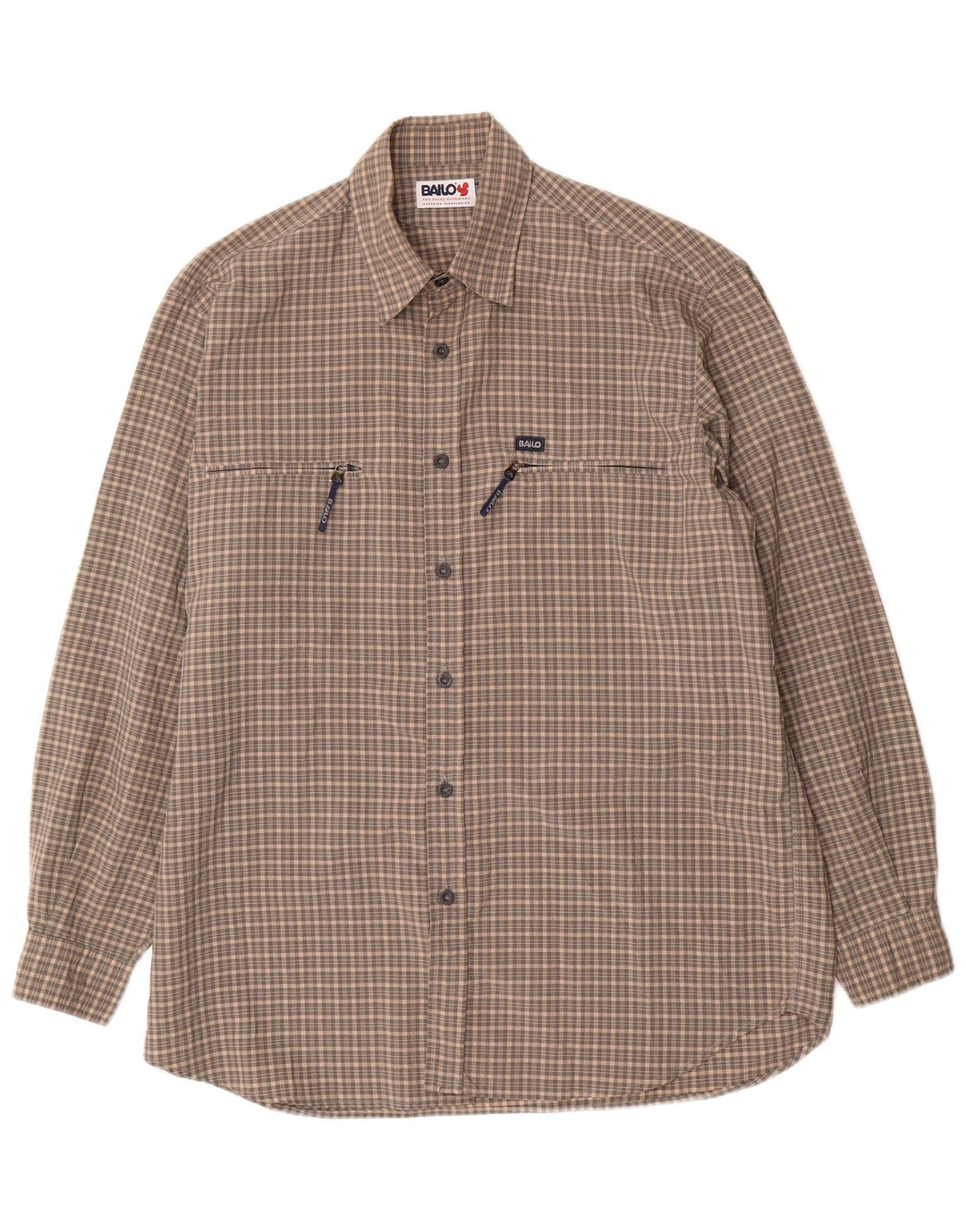 Bailo Herrenhemd, Größe 41, groß, grau kariert, Polyamid