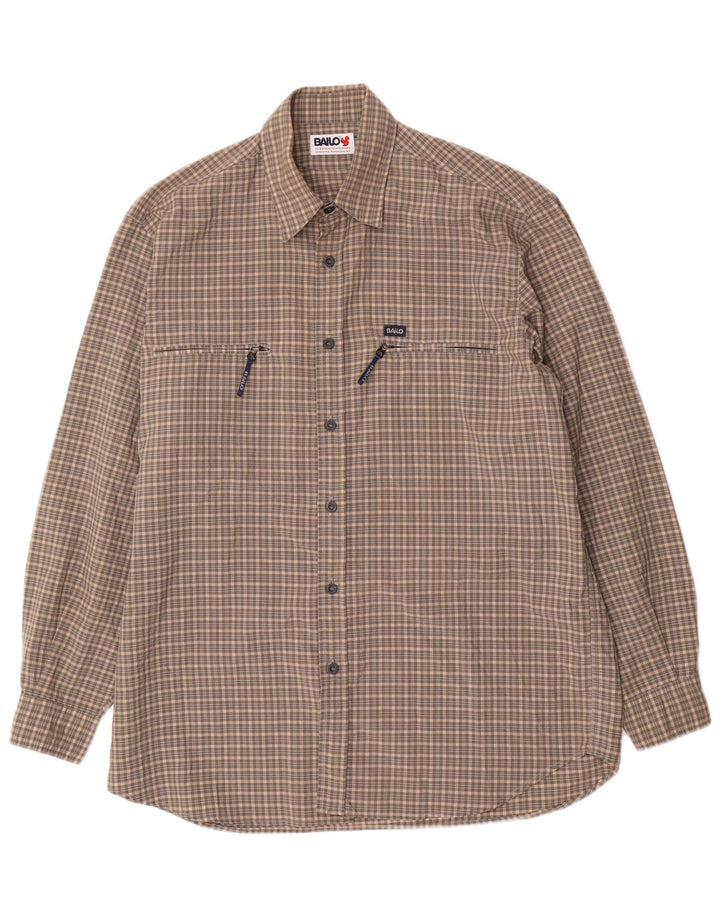 Bailo Herrenhemd, Größe 41, groß, grau kariert, Polyamid