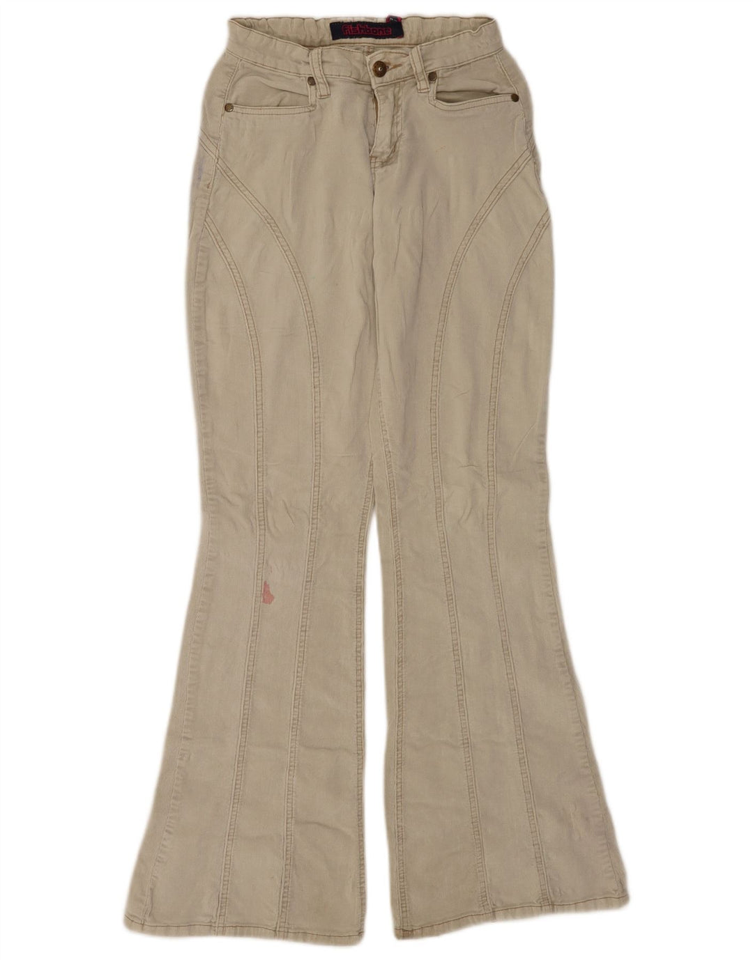 Fishbone Damen Flare-Cordhose W27 L32 Beige