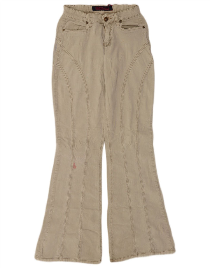 Fishbone Damen Flare-Cordhose W27 L32 Beige