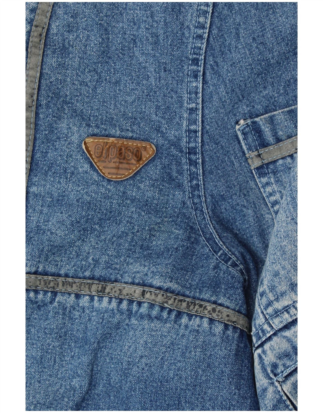 VINTAGE Herren Denim Sherpa Jacke UK 42 XL Blau