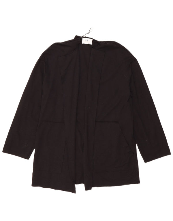 Langes, übergroßes Cardigan-Oberteil für Damen von Zara, Gr. 10, Größe S, Schwarz, Baumwolle