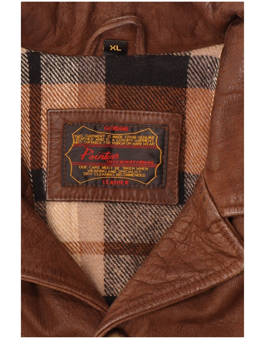 Vintage Herren Lederjacke UK 42 XL Braunes Leder