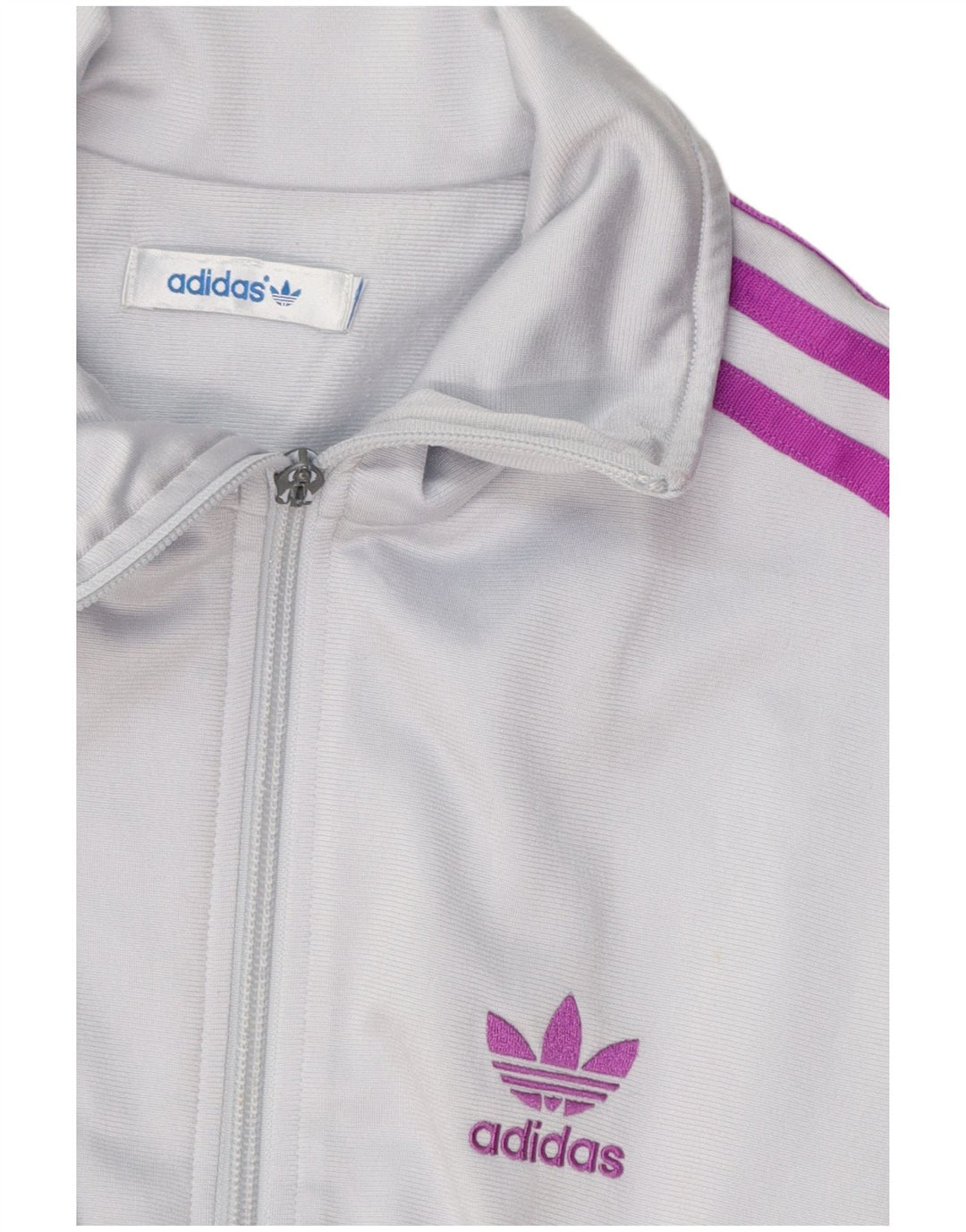 Adidas Damen Trainingsanzug Top Jacke EU 34 XS Grau Polyester