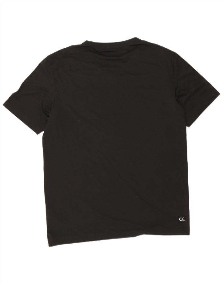 Calvin Klein Herren Grafik-T-Shirt-Oberteil Mittelschwarzes Colourblock-Polyester