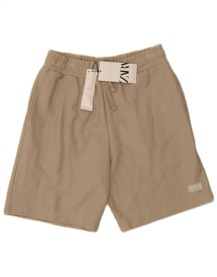 Zara Herren Chinoshorts Medium W31 Beige Baumwolle