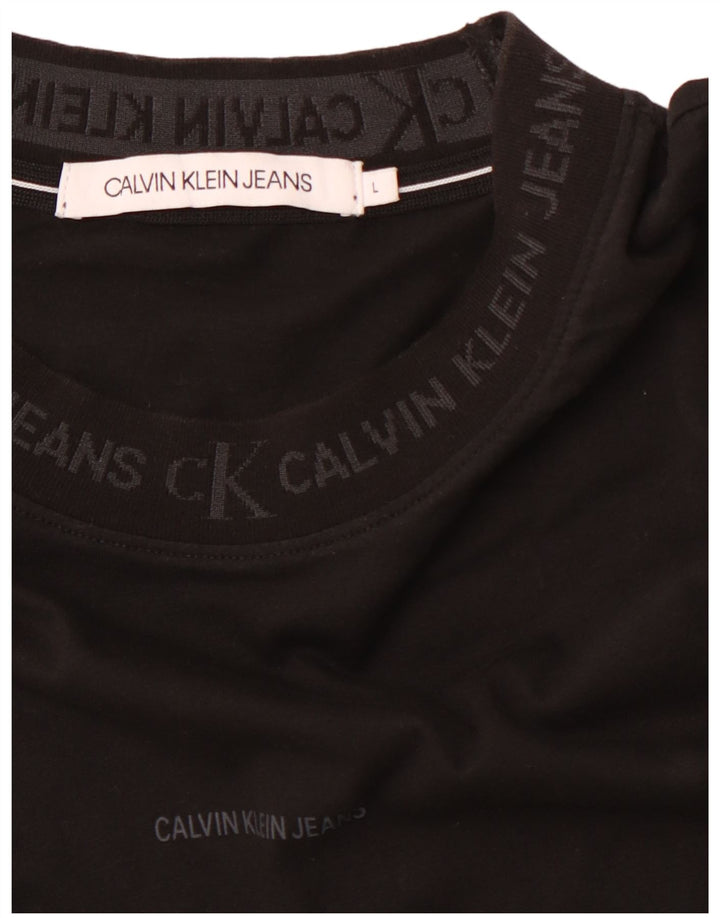 CALVIN KLEIN JEANS Herren Grafik T-Shirt Top Large Schwarz