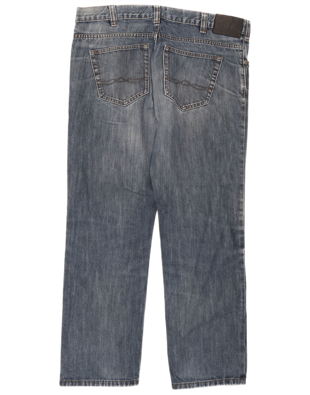 C&A Herren Straight Jeans W37 L30 Blaue Baumwolle