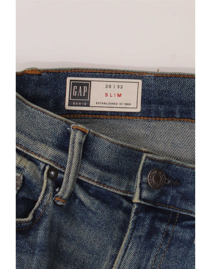 Gap Herren Slim Jeans W29 L32 Blaue Baumwolle