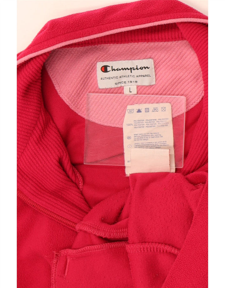 Champion Damen-Fleecejacke mit Reißverschluss, UK 16, Größe L, rosa, Polyester