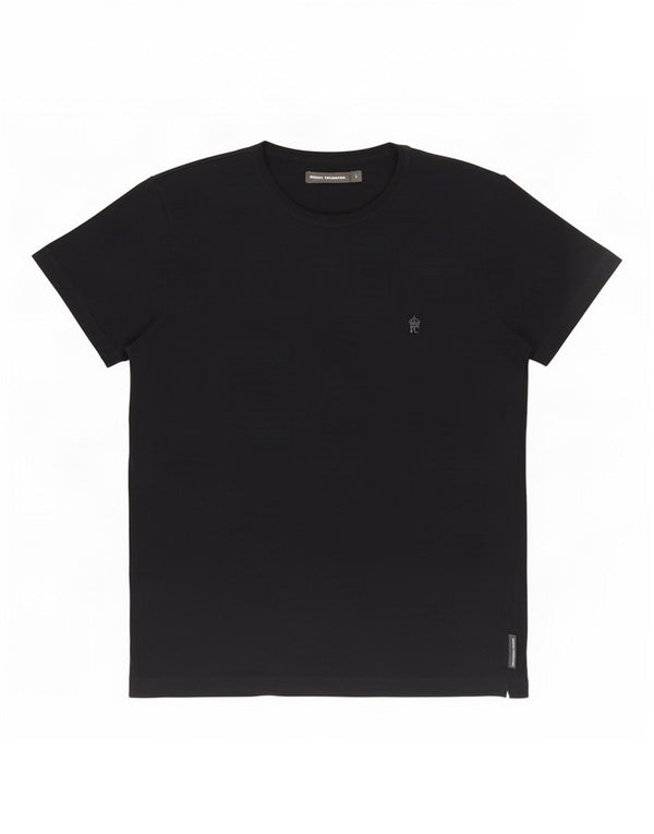 French Connection Herren-T-Shirt-Oberteil, groß, aus schwarzer Baumwolle