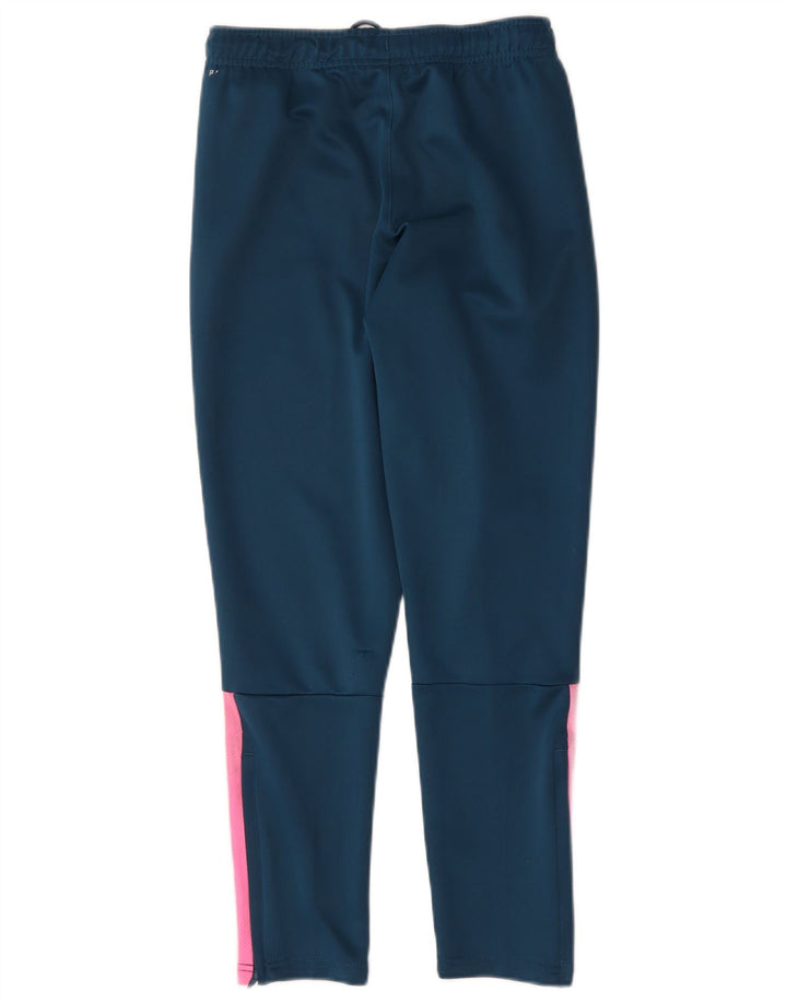 Puma Mädchen-Trainingshose, 11–12 Jahre, blaues Colourblock-Polyester