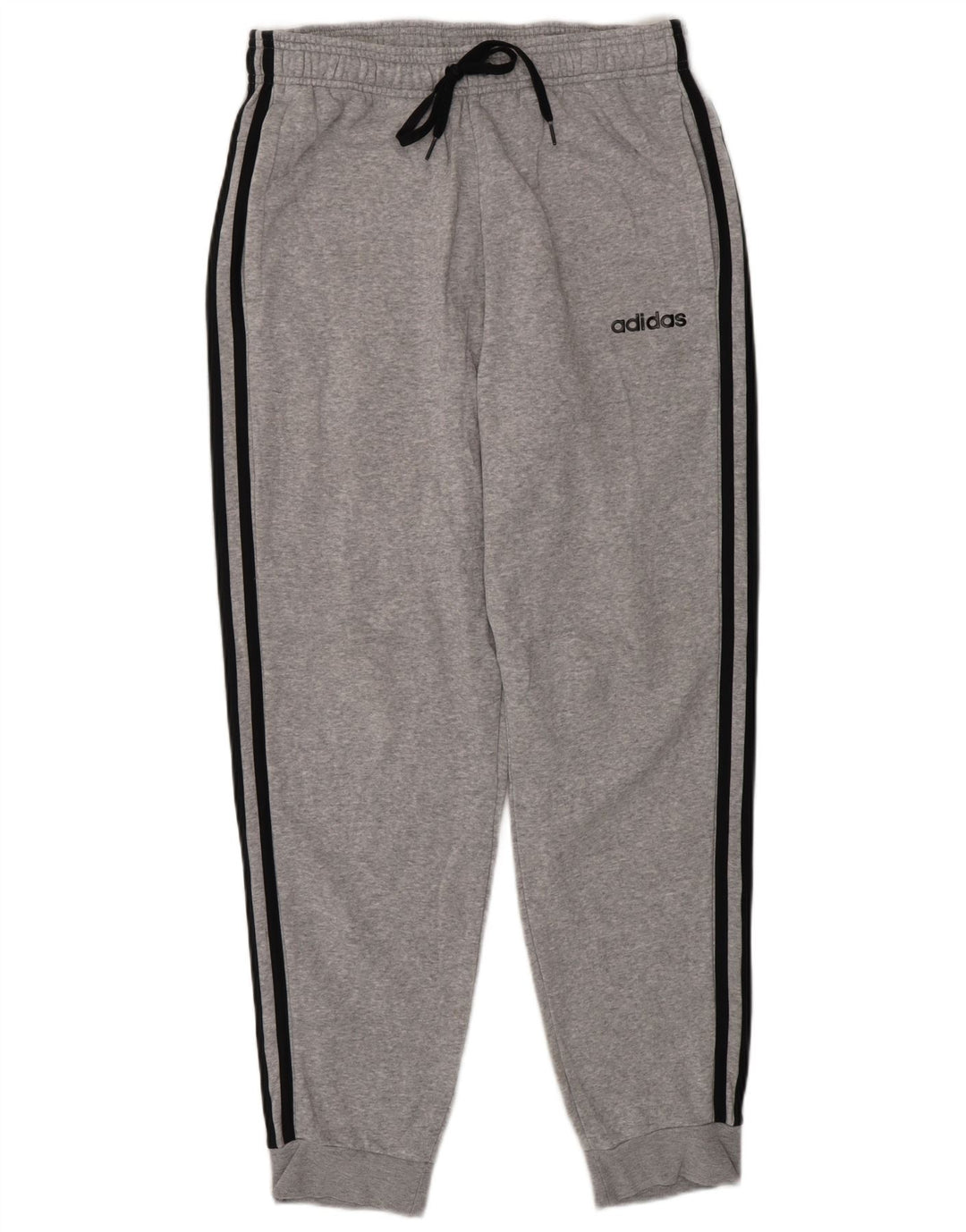 Adidas Herren-Trainingshose, Jogginghose, mittelgrau gefleckte Baumwolle