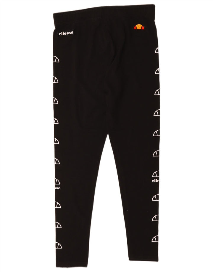 Ellesse Womens Graphic Leggings UK 14 Large Schwarz