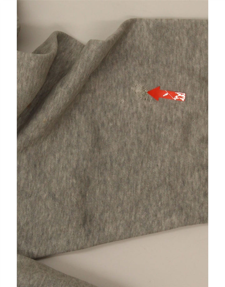 Nike Herren-Kapuzenpullover aus mittelgrau gefleckter Baumwolle