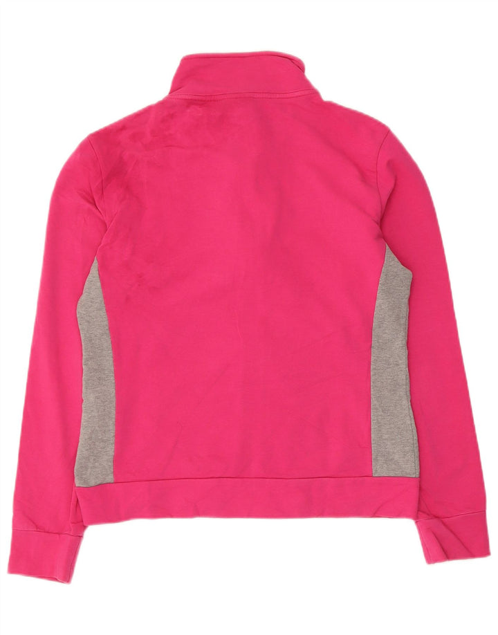 ELLESSE Damen-Trainingsanzug-Top-Jacke, UK 12, mittelrosa, Colourblock-Baumwolle