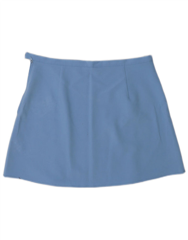 Benetton Damen-Minirock IT 46 Large W31 Blaues Polyester