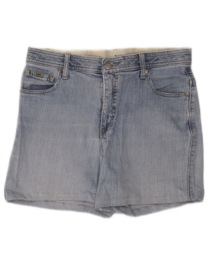 LEE Damen Jeansshorts US 10 Large W34 Blaue Baumwolle