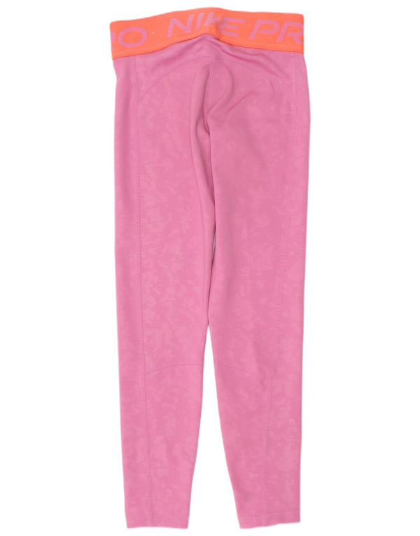 Nike Dri Fit Grafik-Leggings für Mädchen, 5–6 Jahre, XS, rosafarbenes Camouflage-Polyester
