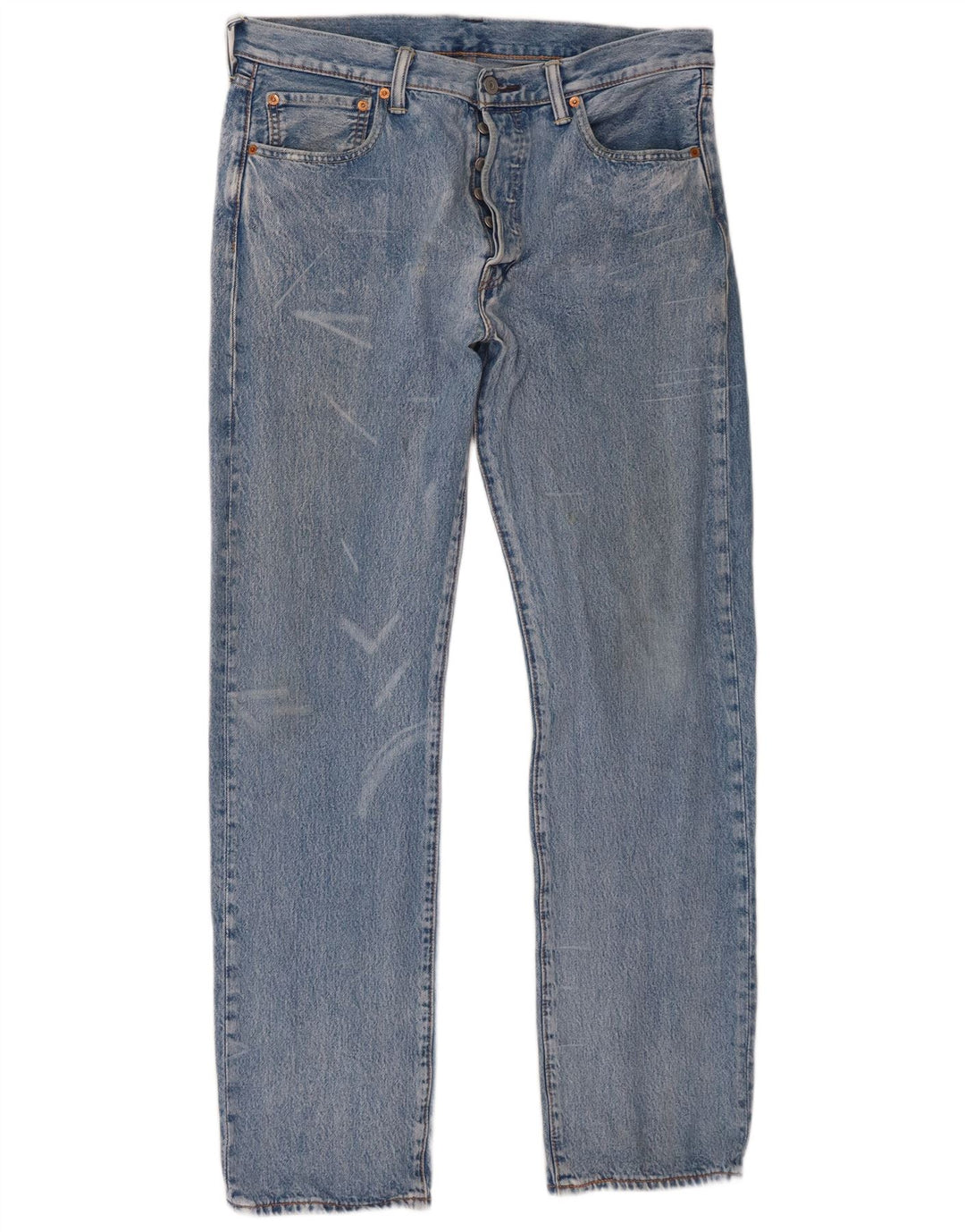 Levi's Herren 501 Straight Jeans W34 L32 Blaue Baumwolle