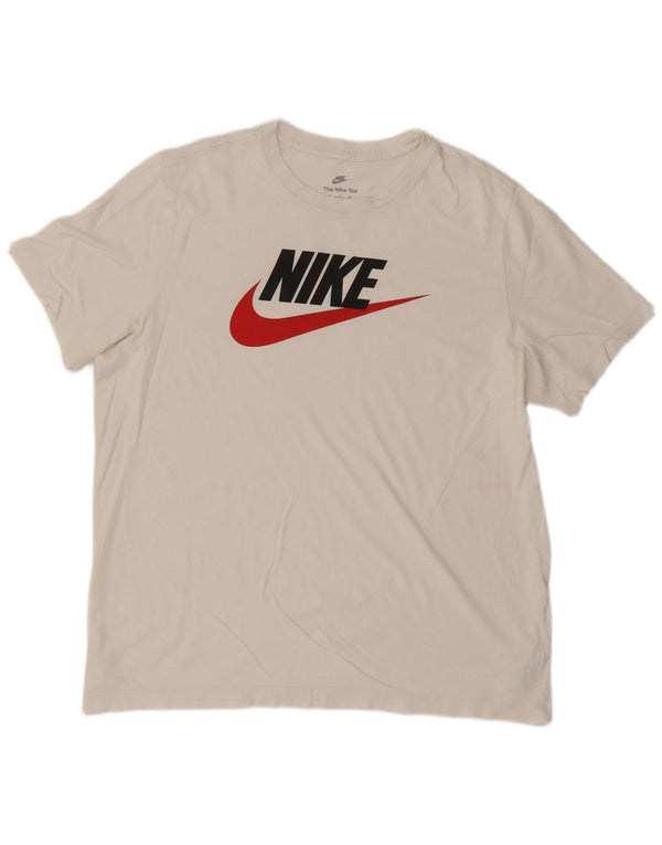 Nike Herren-T-Shirt mit Grafik, XL, weiße Baumwolle