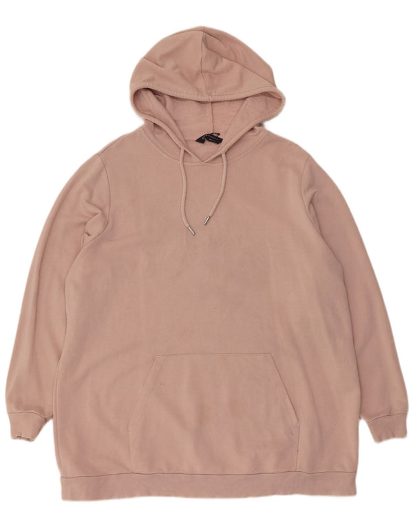 Marks & Spencer Damen Kapuzenpullover UK 22 3XL Rosa Baumwolle