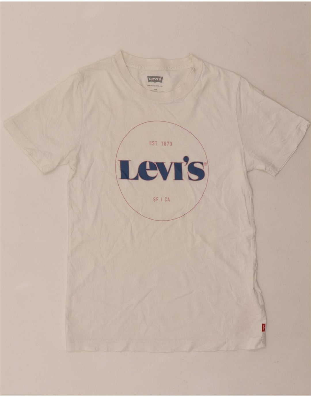 Levi's Jungen-T-Shirt mit Grafik, 13–14 Jahre, weiße Baumwolle