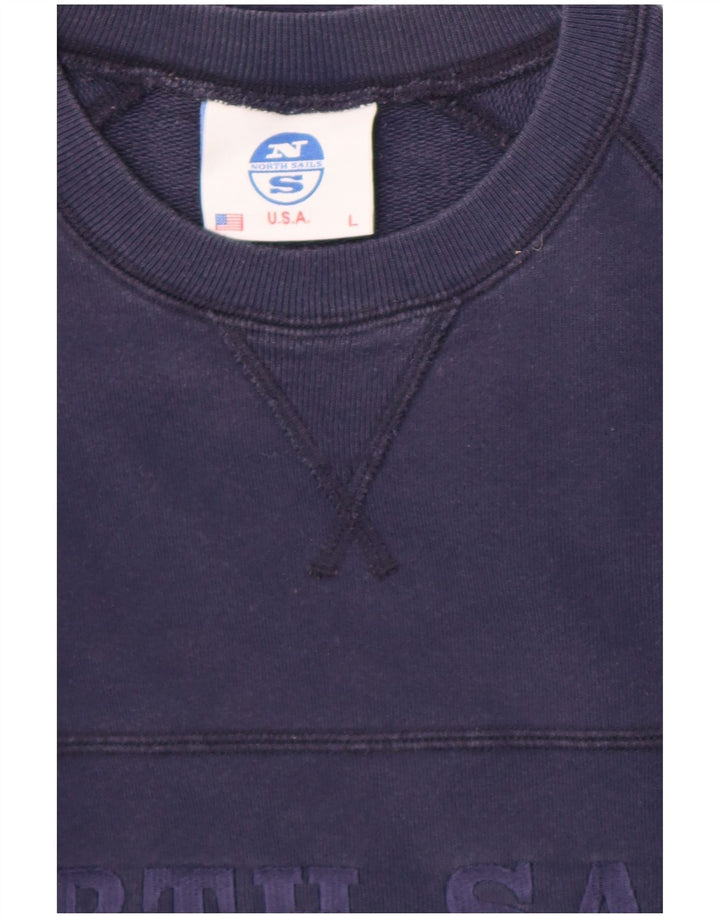 North Sails Herren-Sweatshirt mit Grafik, Größe L, Marineblau